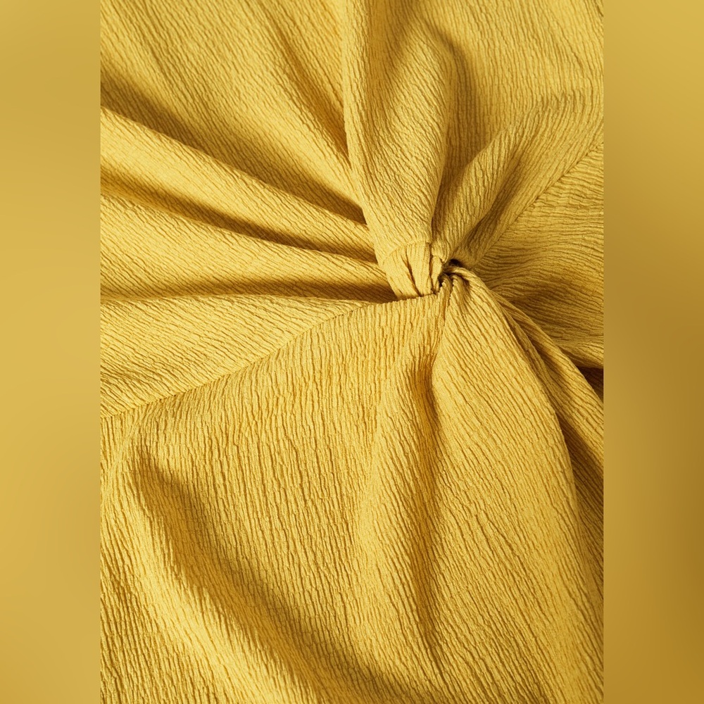 MNG Mango Ruched Detail Short Sleeve T-shirt Dress Chartreuse - Picture 7 of 9